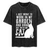 Just Want To Work In My Garden And Hang Out With Cat Tshirt Christmas Theme Tee Top