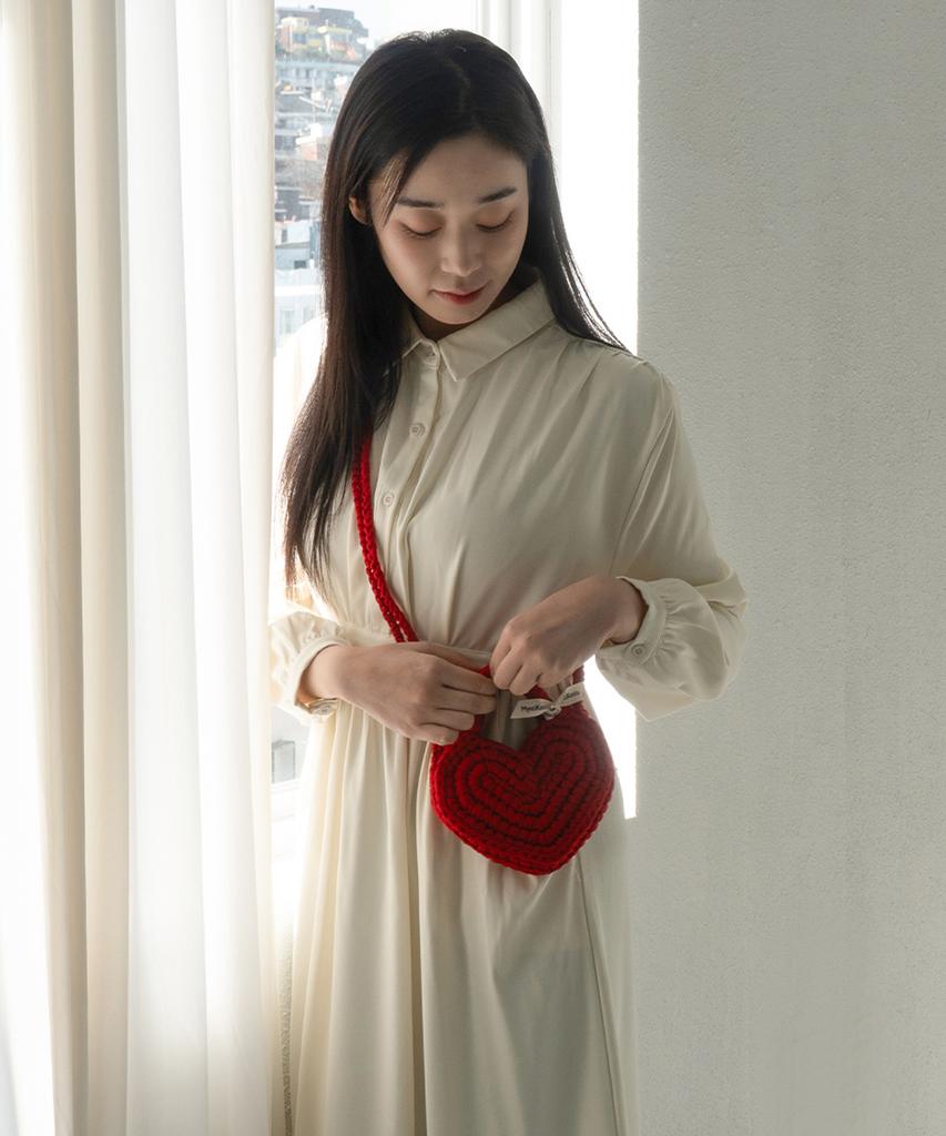 Mystikotita More Heart Flat Mini Crossbody Bag - Red