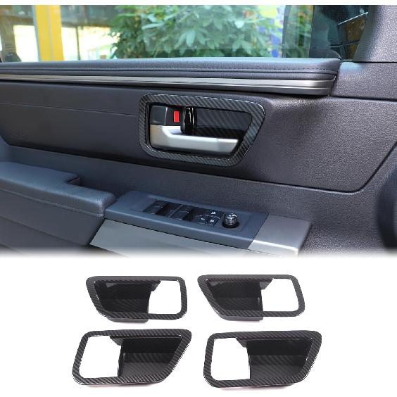 Aunginsy 4PCS Inner Door Handle Bowl Trim Cover Compatible with Toyota Tundra/Sequoia 2022-2026, Interior Front Rear Door Grab Pull Handle Cup Bowl