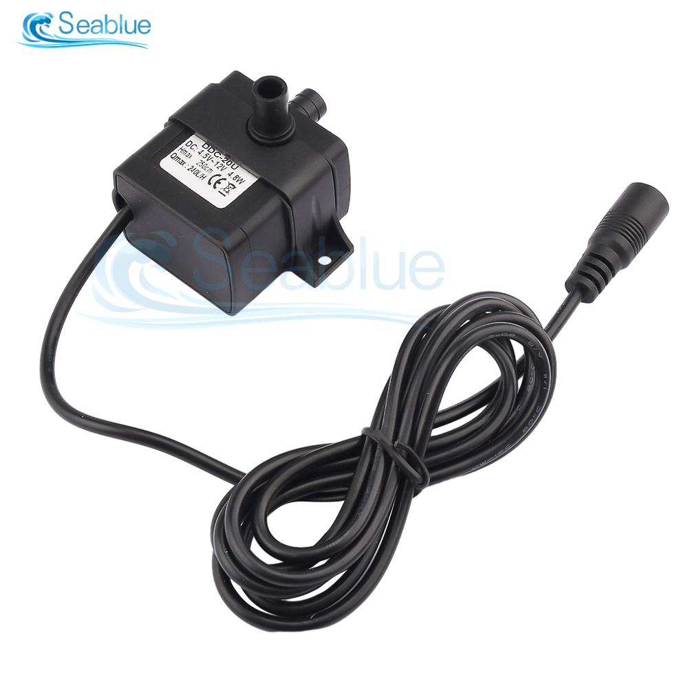 DC5-24V 240L/h USB Micro Water Pump Silent Brushless Motor Fish Tank Aquascape Artificial Fountain Hydroponic Vegetable Planting