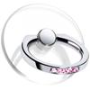 Transparent Cell Phone Ring Holder Stand 360°Degree Rotation Clear Finger Grip Kickstand Compatible iPhone Xiaomi for Phone Case