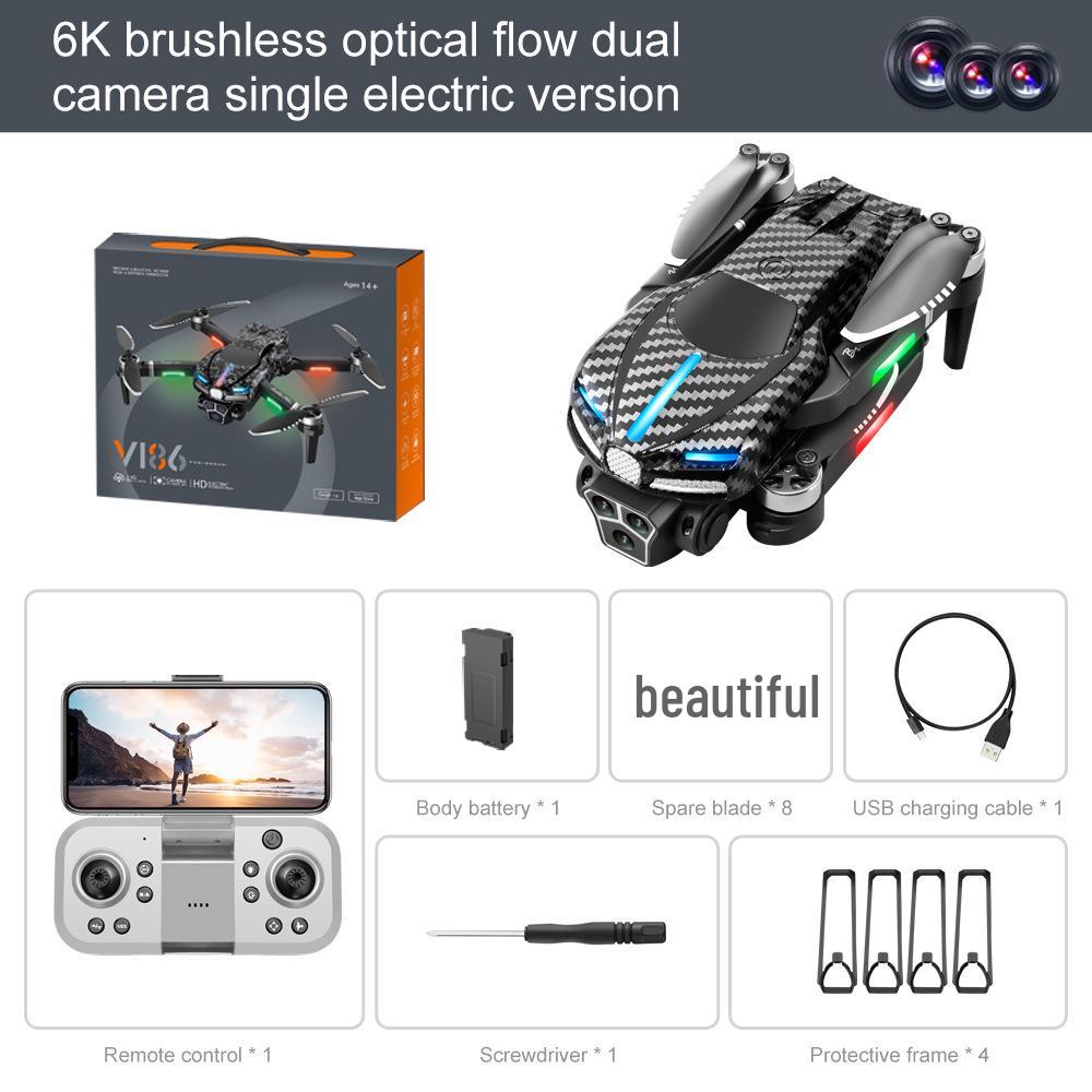 V186 Foldable 8K HD Drone with Three Cameras & Obstacle Avoidance