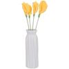 Handmade Crochet Calla Lily Flower Bouquet Artificial Floral Arrangement for Home Decor and Office Styling with Dried Flowers