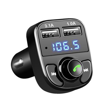 Trasmettitore FM per auto Kit per auto senza fili Bluetooth Vivavoce per auto Lettore audio MP3 Dual USB Modulatore radio Kit per auto Caricatore USB 3.1A
