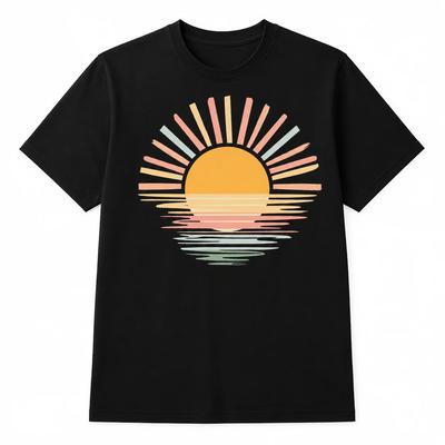 Retro Sunset Graphic Shirt Vintage Summer Unisex Tee