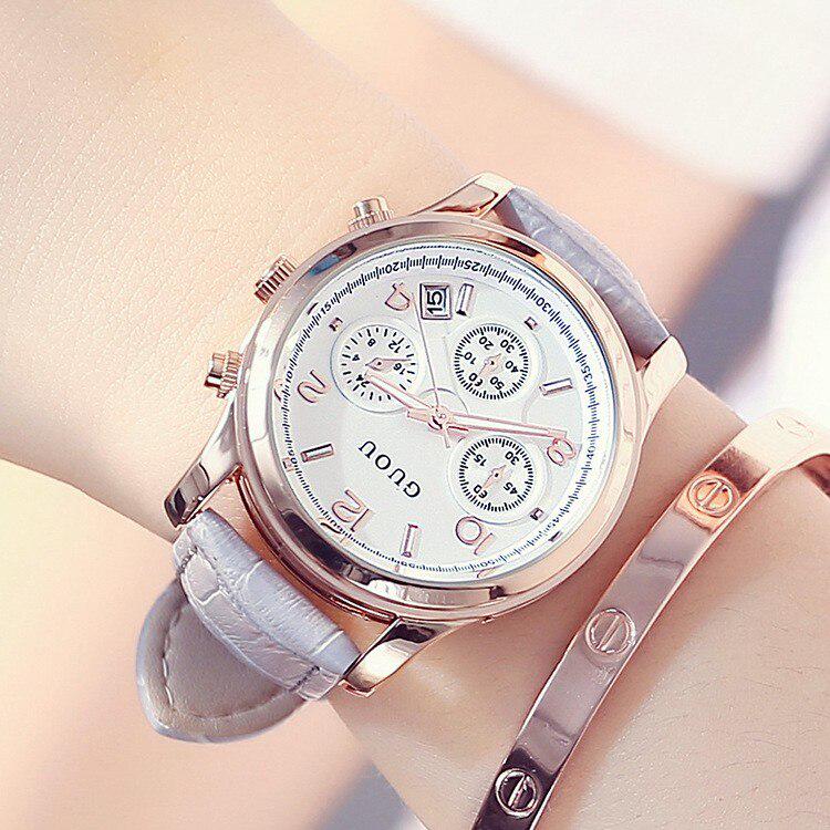 GUOU watch ladies watch waterproof leather ladies watch luxury