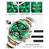 OLEVS Men's Skeleton Automatic Mechanical Watch Date Display Stainless Steel Business Men's Watch
