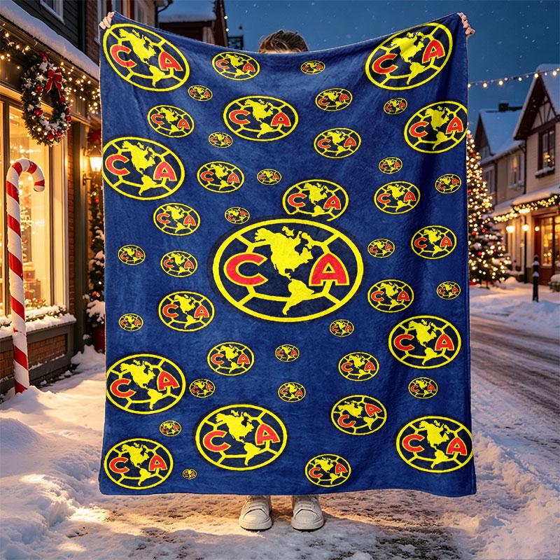 Club America Pattern Blanket for Home Decoration, Bed, Sofa, Car Travel, Camping, Suitable for All Seasons, Birthday Christmas Gift
