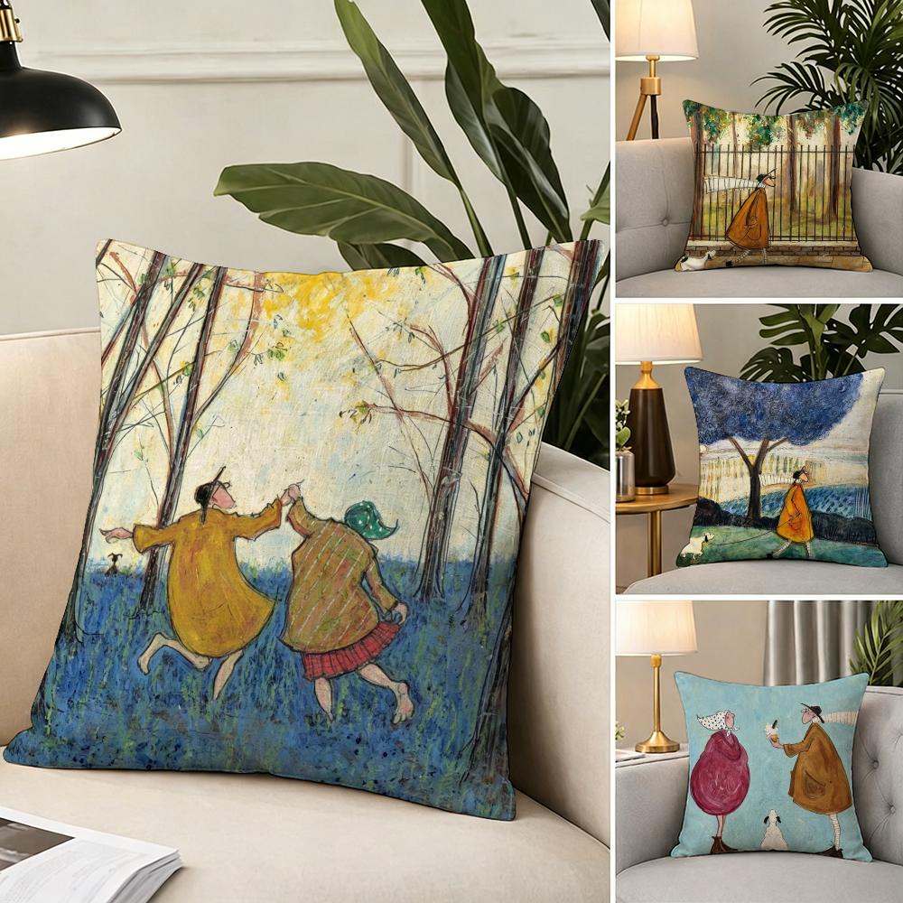 Shunika Chen Unisex S-Sam Toft Art Cushion Cover Fabric Soft Furnishing,Pillowcase, Cushion Cover, Sofa Pillow, Home Decoration