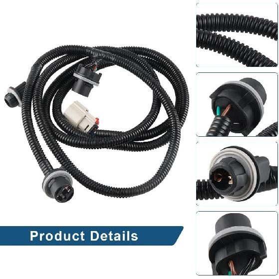 Passenger Side Tail Lamp Wiring Harness Compatible with Chevy Silverado GMC Sierra 1500 2500HD 3500HD 2016 2017 2018 2019, Replacement for 23295977,