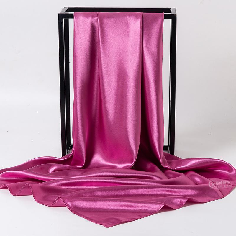 Spring/Summer New Women'S Silk Scarf 90 * 90cm Simulated Silk Twill Square Scarf Fashion Printed Large Square Scarf Professional Scarf