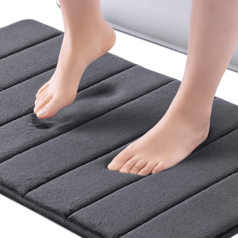 Juego de 3 alfombrillas de baño de forro polar coral, antideslizantes, absorbentes, en forma de U, lavables, para decoración del hogar