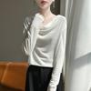 Elegant French One-Shoulder Knit Sweater - Women's Autumn/Winter Loose Collar, Warm and Stylish