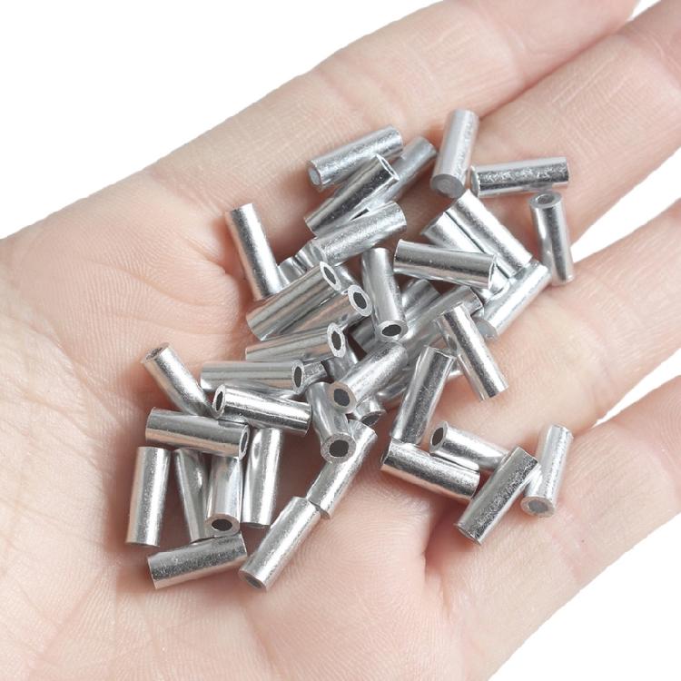 Fishing Crimp Sleeves, 100pcs Single Barrels Crimp Sleeves Crimping Loop Sleeves