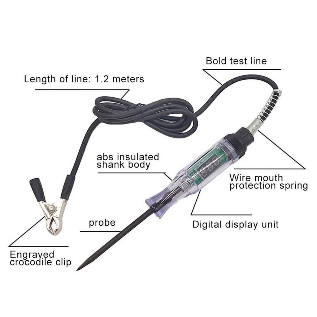 Car Voltage Test Pen 6V 12V 24V Auto Electric Tester Steel Probe