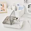 Plastic Storage Box 2 Tier Compartment Multifunctional Makeup Cosmetic Tolietry