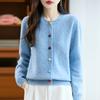 QingHe Cashmere Women's 30% Cashmere Cardigan - Soft & Warm Wool Blend Sweater