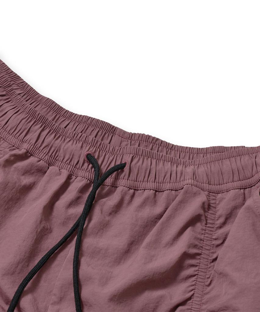 BROWNBREATH W Tag Nylon Shirring Banding Pants - Purple