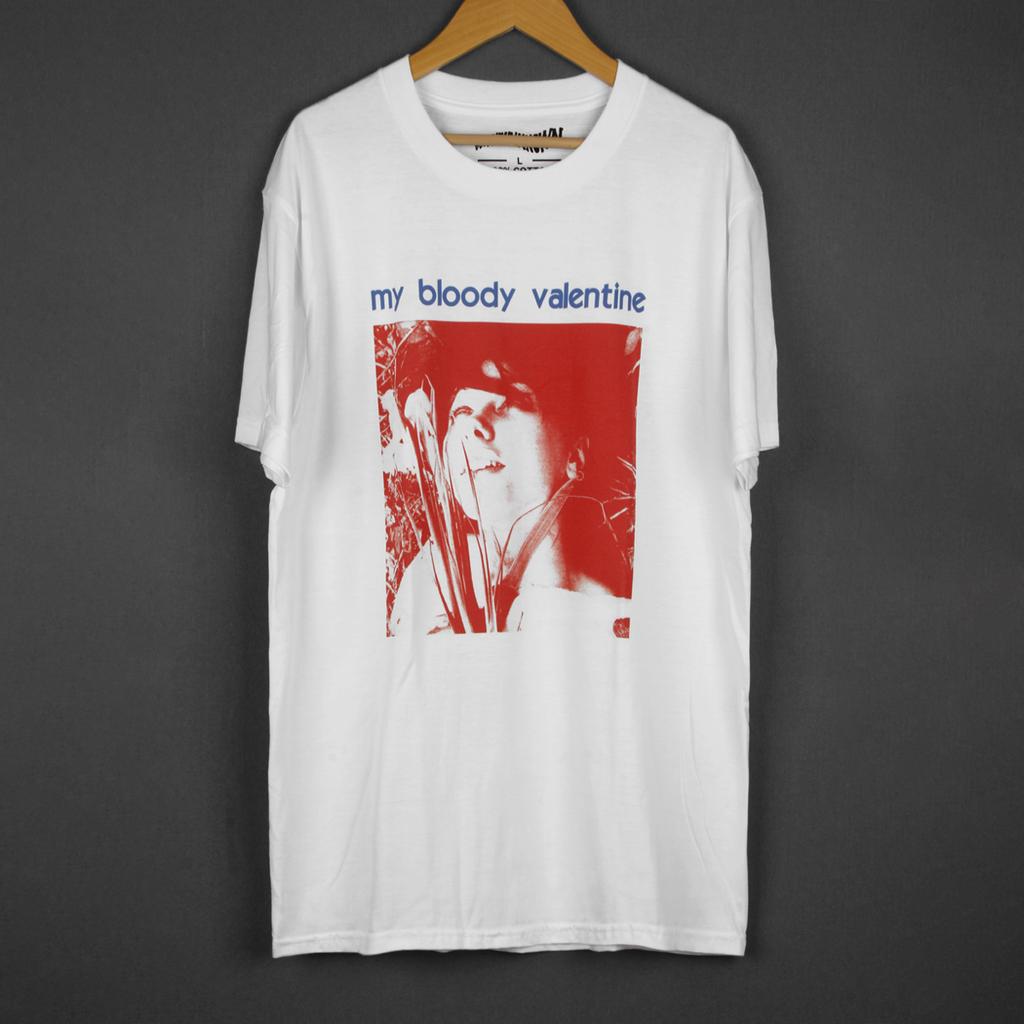 My Bloody Valentine T-Shirt Slowdive Lush Ride Shoegaze Band White Men's Women Short Sleeves Clothing Loose Shirt