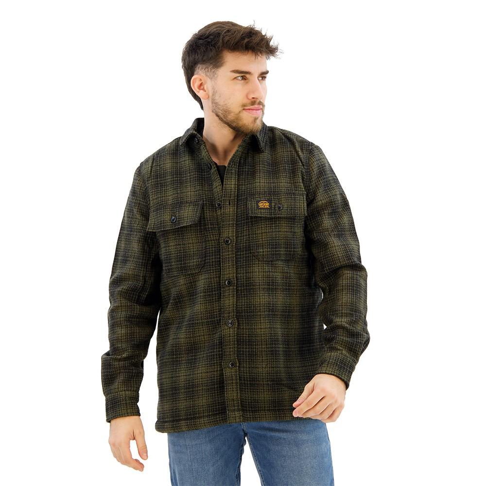 Superdry Herren Grün Hemd Wool Miller - Bild 2