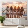 Beach Scene Bikini Party Tapestry Backdrop, Sexy Girl Art Print, Multi-Usehome&Party Decor, Idealbedroom Living Roomwall Hanging