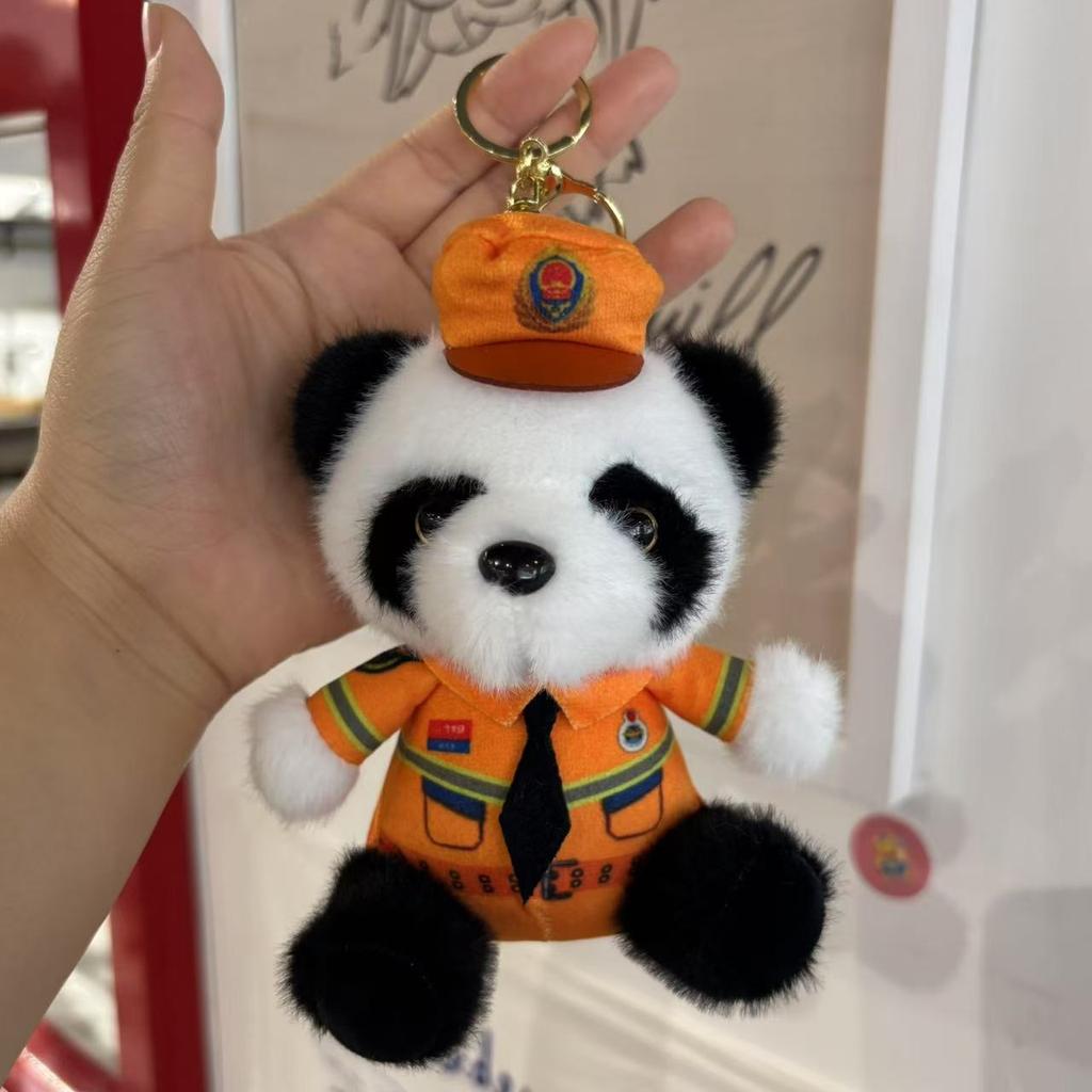 Verkehrspolizei Bär Anhänger Plüschtier Puppe Feuerwehr Polizei Tasche Schlüsselanhänger Puppe Niedlich