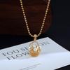 Exquisite Vintage Light Luxury Beaded Flower Basket Pendant Necklace