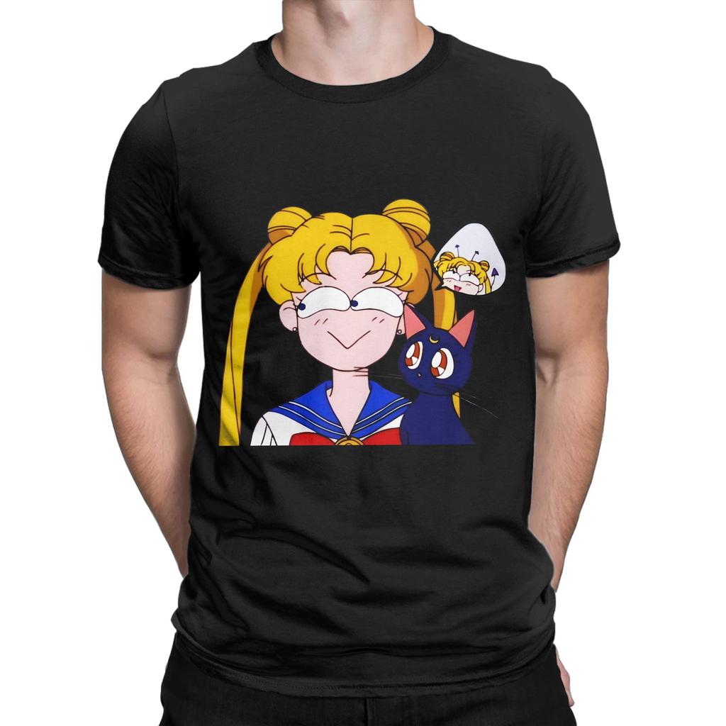 Ssailor Moons Chibiusa Cotton T Shirt For Unisex Summer Y2k Casual Tshirts Crew Neck Leisure Tees Oversized Casual Tops