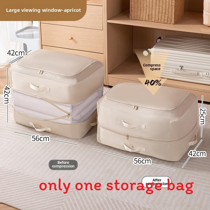 Large Compression Storage Bag With Pvc Window For Home Organization
