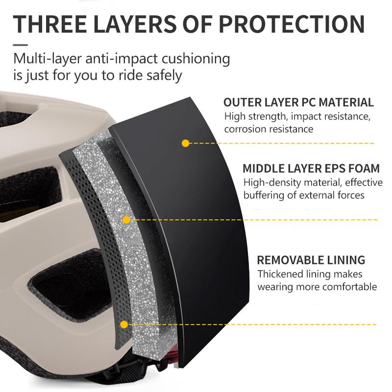 Eastinear Bicycle Helmet Ultralight Ventilation and Breathable Highway Mountain Adult Men and Women Riding Safety Helmets