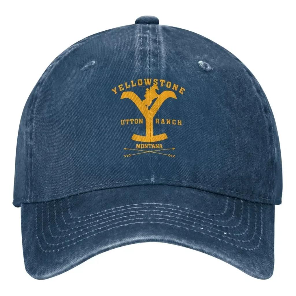 Yellowstones Dutton Ranch Baseball Cap Vintage Logo Running Hippie Trucker Hat Unisex Teens Casual Sunshade Baseball Caps