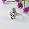 Puffed Bead 925 Sterling Silver Ring: Handmade Unique Design Ring