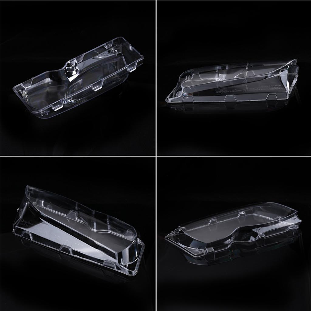 2pcs Car Headlight Clear Lens Cover for E46 4D 320i 325i 325xi 330i 330xi 02‑05 63126924043 63126924044