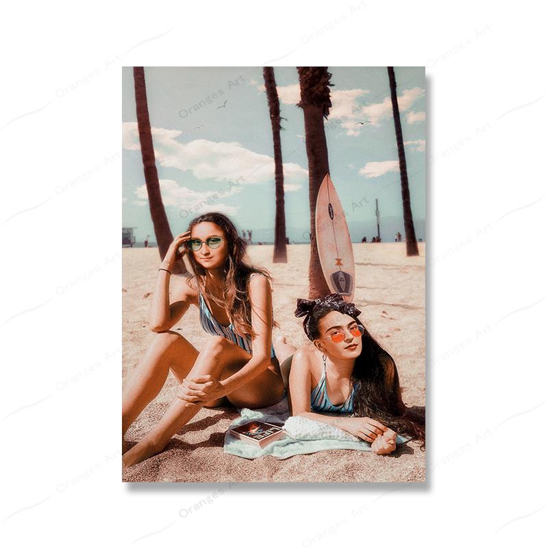 Nude Woman Mona Lisa Sexy Girl Wall Art Poster Print Retro Nordic Mural Frail Bikini Canvas Painting Living Bed Room Home Decor