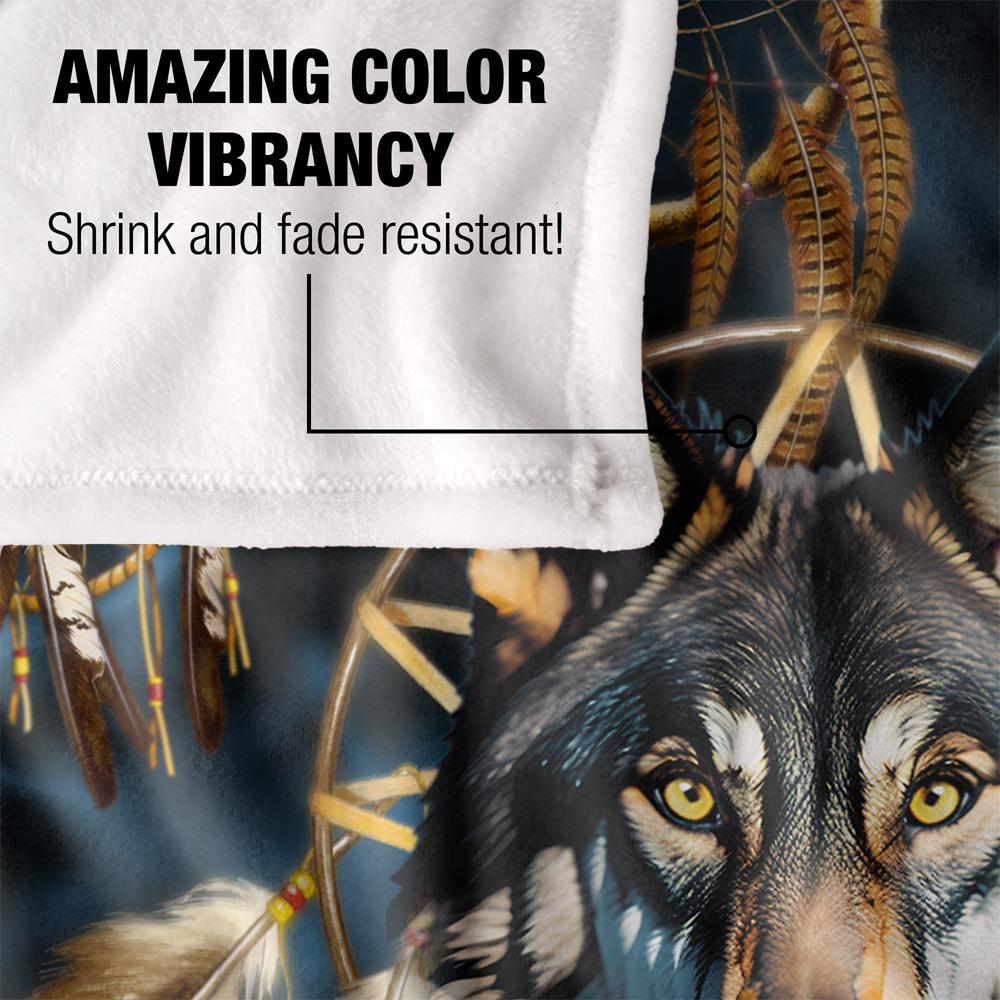 JQ Licensing Silky Dreamcatcher Wolf Supersoft Blanket