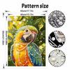Beautiful Framed Pearl Painting Kit Vibrant Tropical Parrot Design DIY 3D Bead Art Canvas Creative Wall Decor Relaxing Hobby Gift for Adults