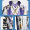 Anime Game Genshin Impact Ayato Kamisato Cosplay Costume Accessories Full Set - Coat Trouser Wig Uniform Men Suit Carnival Party Clothes Halloween