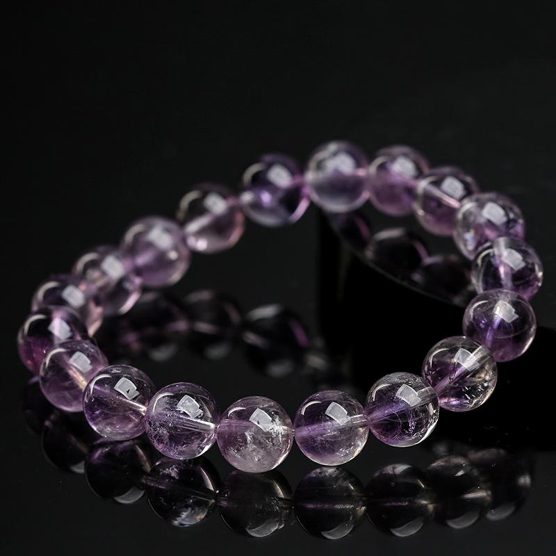Hongchu Crystal Natural Purple Rabbit Hair Gemstone Bead Bracelet Ice Purple Rabbit Hair Bracelet
