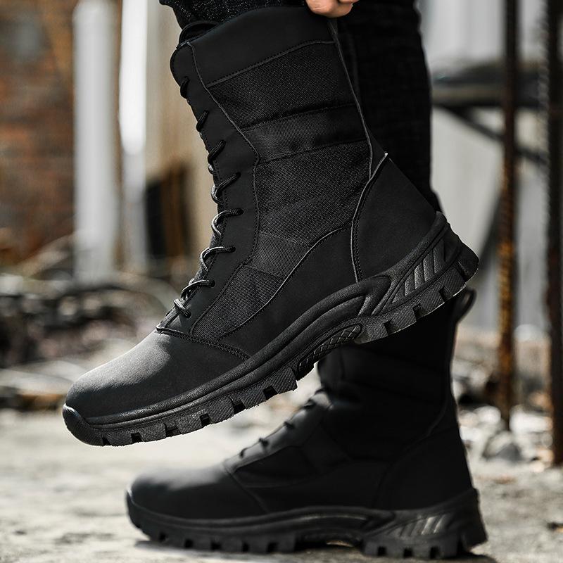 Men's Camouflage Field Training Military Boots Foreign Trade Large Size High Top Outdoor Military Boots Field Beach Boots Actual Combat Boots