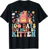 100th Day of School Cat You Must Be Kitten Student Kids T-Shirt