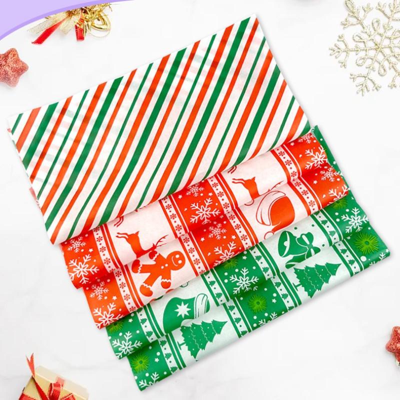 100PC Oil-Proof Paper Baking Wrapping Paper Christmas Theme Greaseproof Paper for Kitchen Sandwich Burger Wrapping Paper Plate