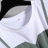 Modisches Band Fake Zweiteiler Kleid Block Sommer Kurzärmeliges Kleid Damen Taillenbetontes Kleid