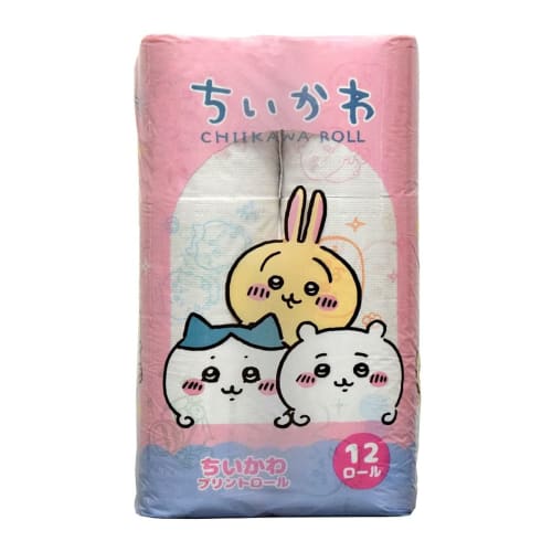 Nishinippon Hygienic Chiikawa Print Roll, 12 Rolls, Double