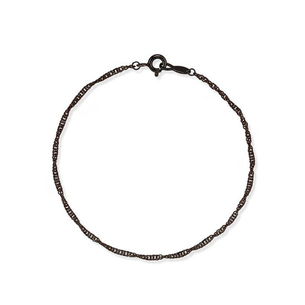 

14K Black Twist Bracelet 14k yellow gold_black plating / 17cm