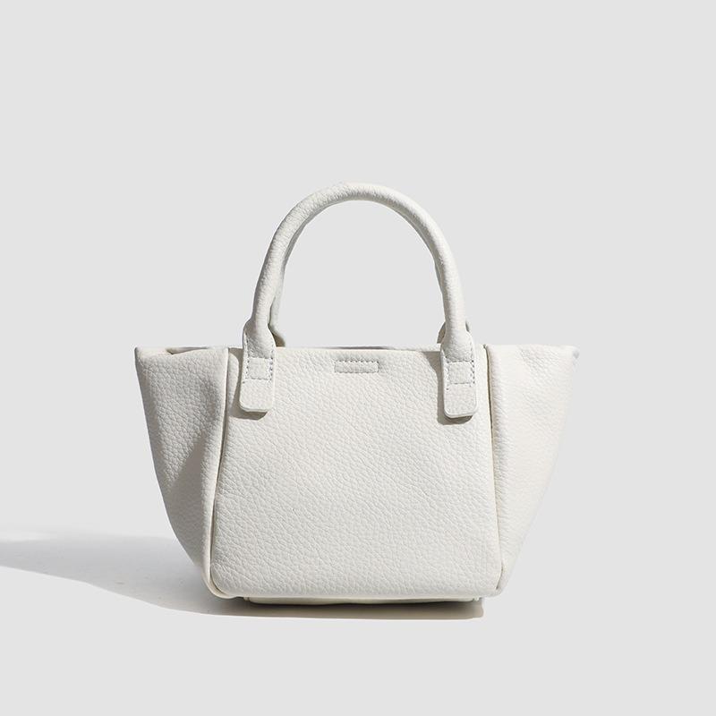 Niche Basket Shoulder Crossbody Bag 2025 New Korean Fashion Texture Solid Color Bucket Handbag for Women