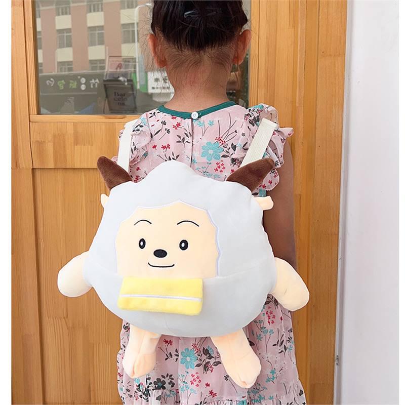 

Плюшевый рюкзак для девочек - Милый дизайн куклы овечки, Двуплечная мультяшная сумка, Идеальный подарок Standard