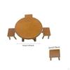 1/12 Dollhouse Dining Table Chair Model Set Accessories Miniature Furniture for Fairy Garden
