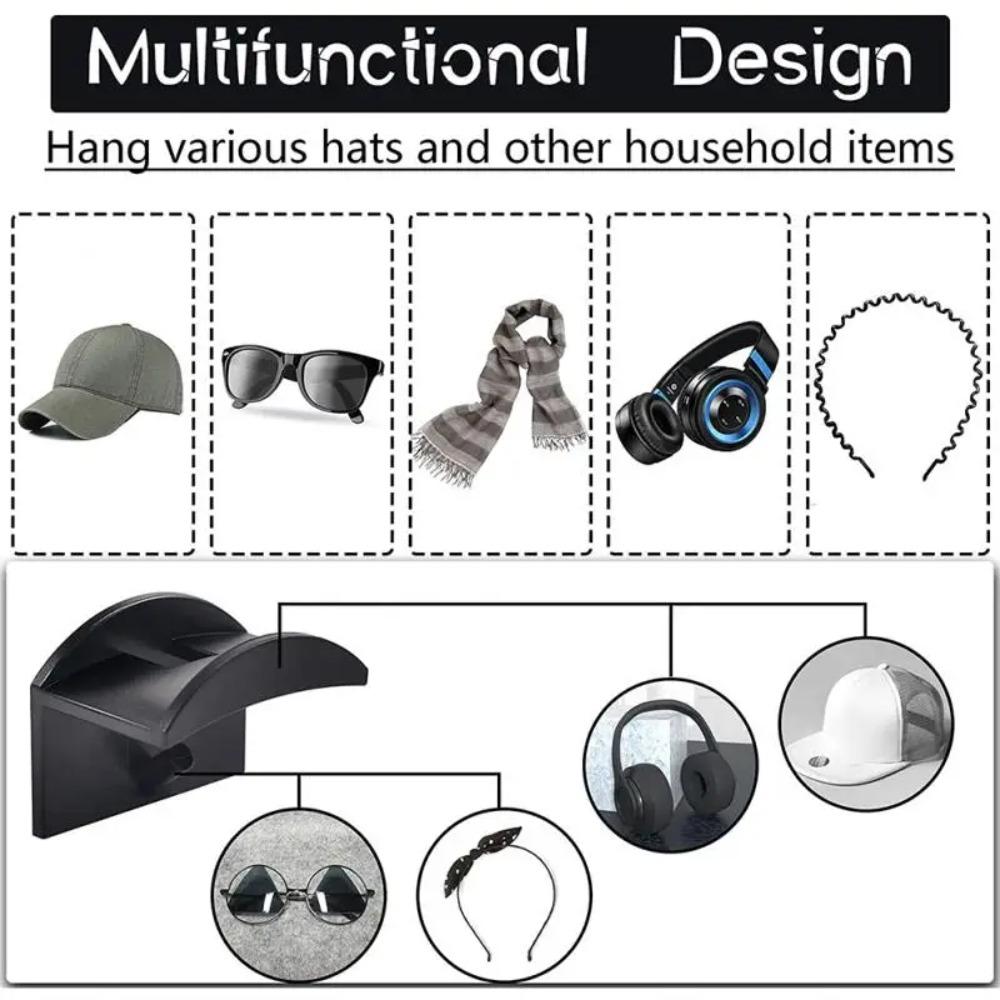 1/5/10PCS Adhesive Hat Hooks For Wall Hat Holder Organizer Baseball Caps Hat Rack No Drilling Multi Purpose Strong Hat Hangers