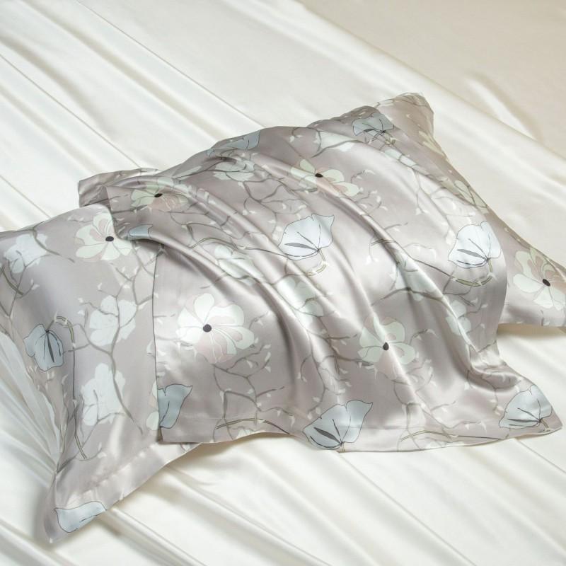 Premium 40mm Heavyweight Silk Pillowcase 100% Mulberry Printed Floral Design Hair Skin Care