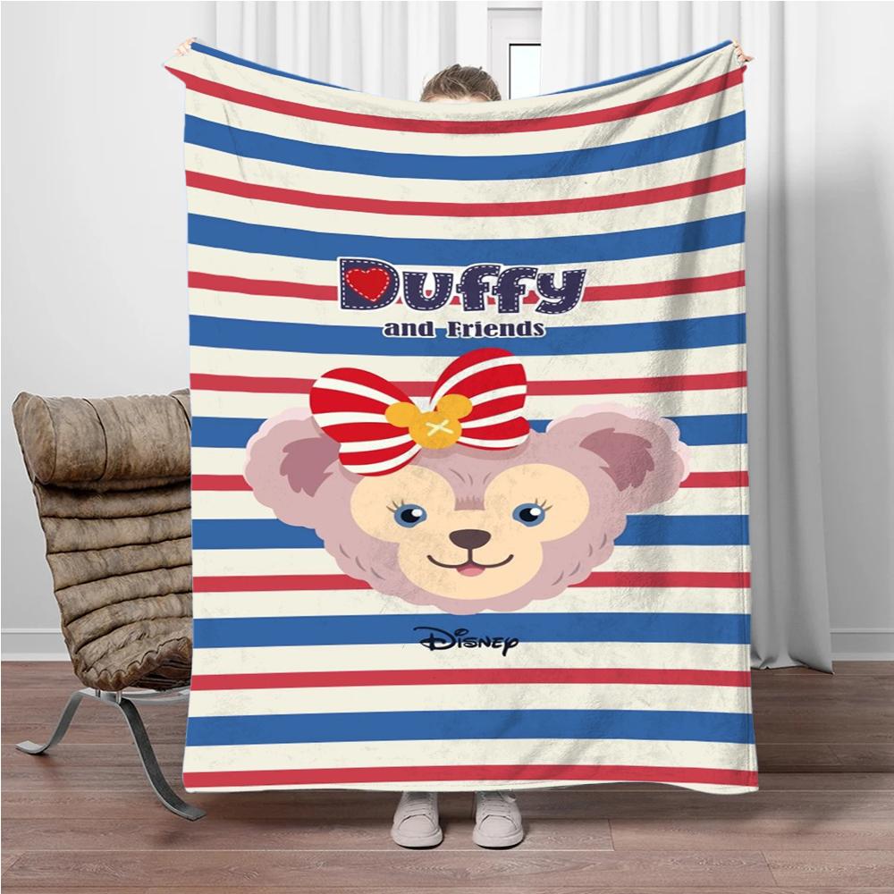 Disney Duffy Bear HD Flannel Thin Blanket.Four Season Blanket. Travel Picnic,for Sofa,Beds,Living Rooms,Fluffy Blanket Gifts